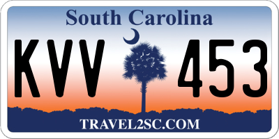 SC license plate KVV453