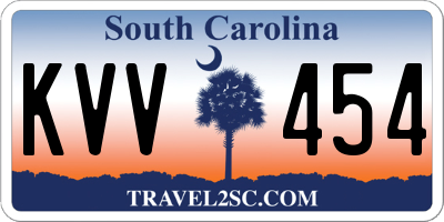 SC license plate KVV454