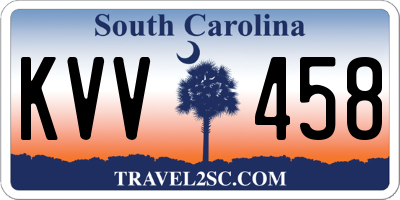 SC license plate KVV458