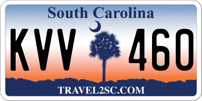 SC license plate KVV460