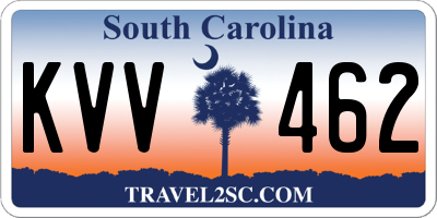 SC license plate KVV462