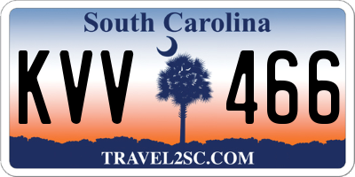 SC license plate KVV466