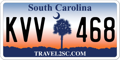 SC license plate KVV468