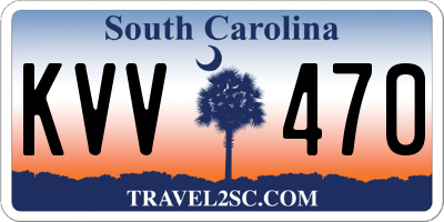 SC license plate KVV470