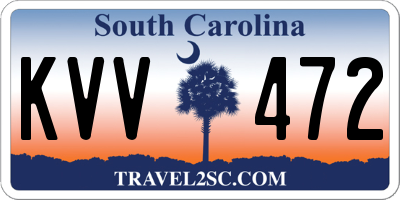 SC license plate KVV472
