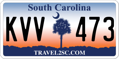 SC license plate KVV473
