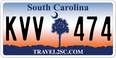 SC license plate KVV474