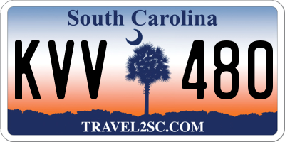 SC license plate KVV480