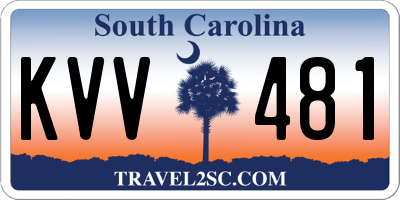 SC license plate KVV481