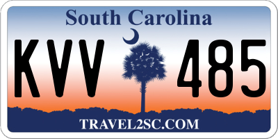 SC license plate KVV485