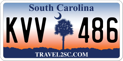 SC license plate KVV486