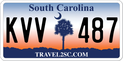 SC license plate KVV487