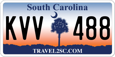 SC license plate KVV488
