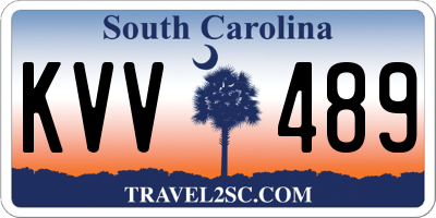 SC license plate KVV489