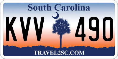 SC license plate KVV490