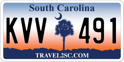SC license plate KVV491