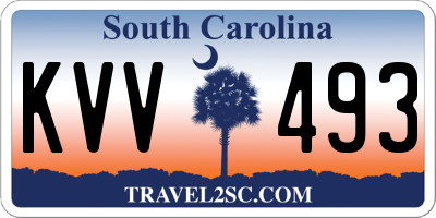 SC license plate KVV493