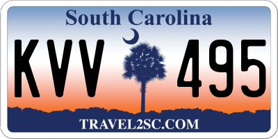 SC license plate KVV495