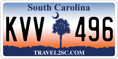 SC license plate KVV496
