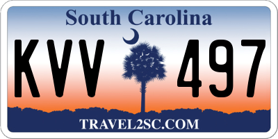 SC license plate KVV497