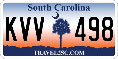 SC license plate KVV498