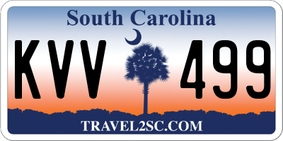 SC license plate KVV499