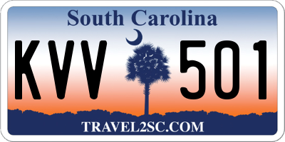 SC license plate KVV501