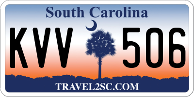 SC license plate KVV506