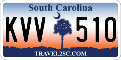 SC license plate KVV510