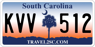 SC license plate KVV512