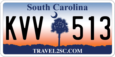 SC license plate KVV513