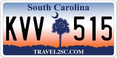 SC license plate KVV515