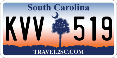 SC license plate KVV519