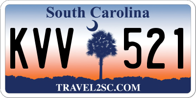 SC license plate KVV521
