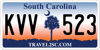 SC license plate KVV523