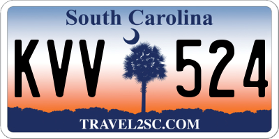 SC license plate KVV524