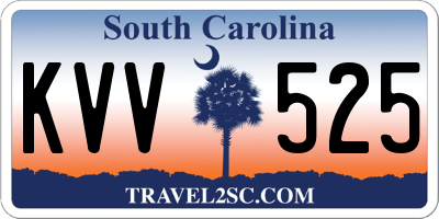 SC license plate KVV525