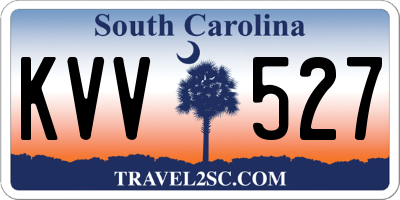 SC license plate KVV527