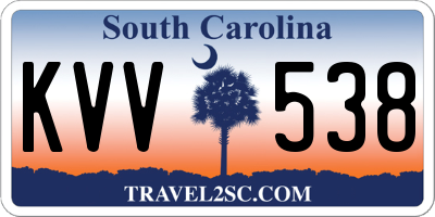 SC license plate KVV538