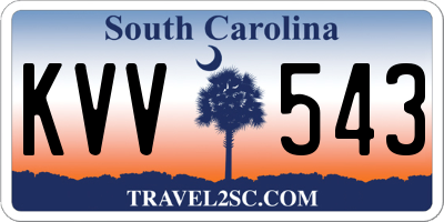 SC license plate KVV543