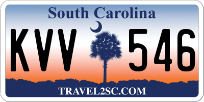 SC license plate KVV546
