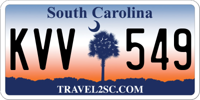 SC license plate KVV549