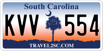SC license plate KVV554