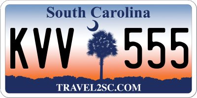 SC license plate KVV555
