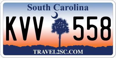 SC license plate KVV558
