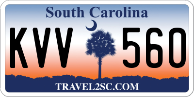 SC license plate KVV560