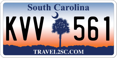 SC license plate KVV561