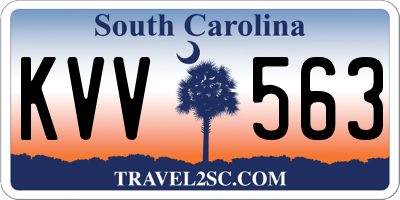 SC license plate KVV563