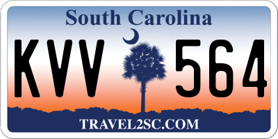 SC license plate KVV564