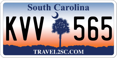 SC license plate KVV565